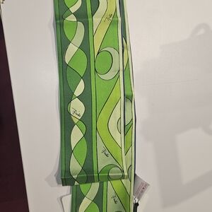 Emilio Pucci Vibrant Green and Yellow Scarf